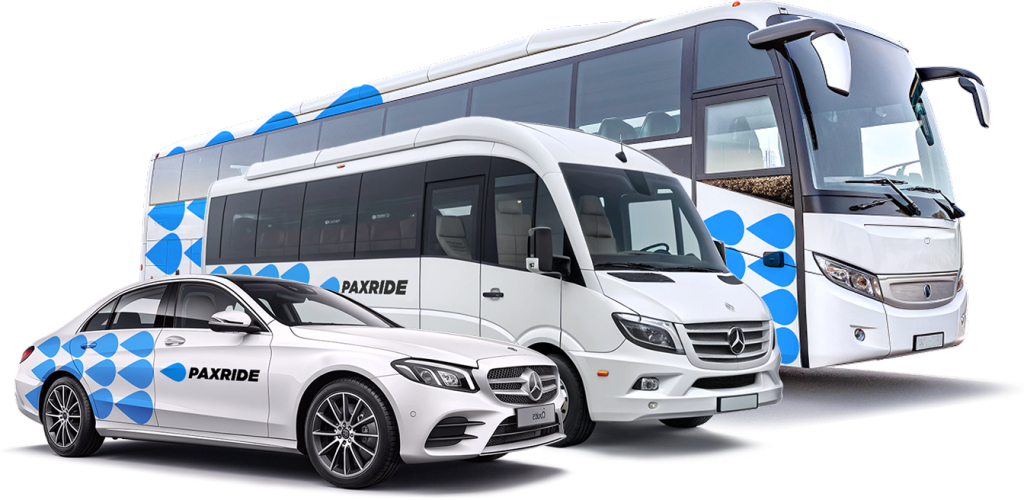 PaxRide vehicles for scalable airport and city transfers, enhancing global business travel solutions for OTAs.