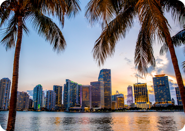 Efficient skyline view symbolizing scalable business travel and global airport transfers by PaxRide for OTAs.